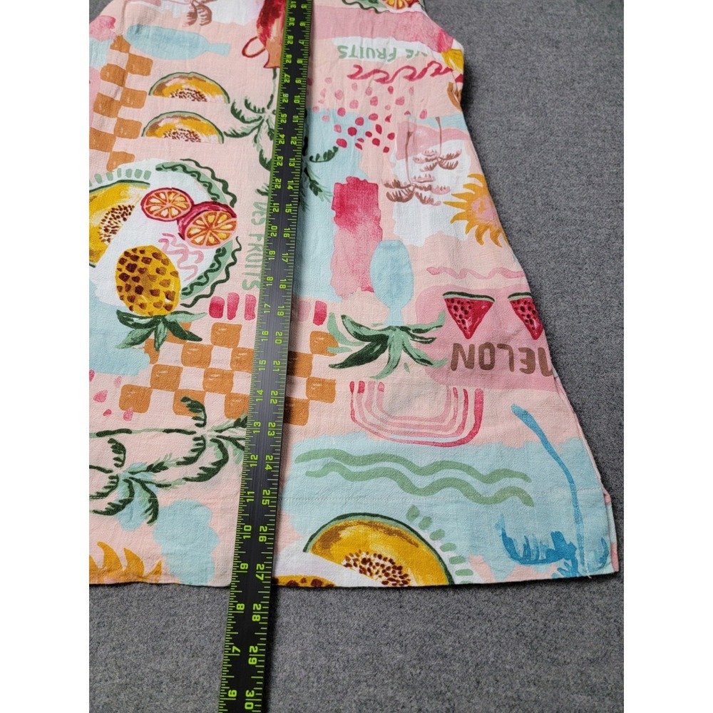 Paper Heart Womens Dress Size M Sleeveless Fruit Print Linen Blend Casual - Picture 6 of 10